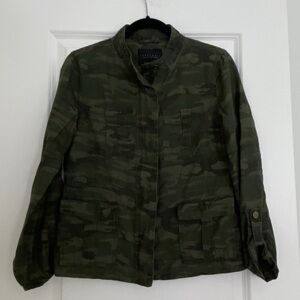 Sanctuary brand women’s green military camouflage jacket size XS 0 2